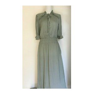 Current Air Anthropologie Moss Green Midi Dress S